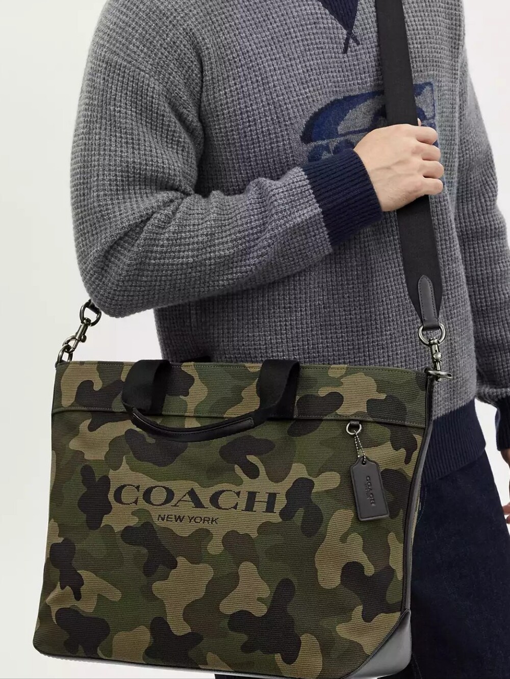 Coach Tote 38 In Camo Print - Picture 9 of 10